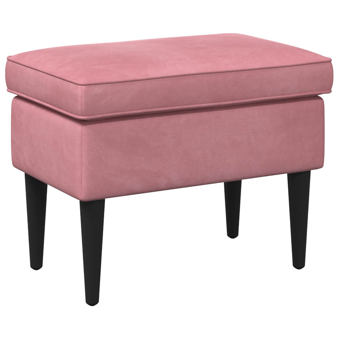 Fotpall Rosa 55 X 35 X 41 Cm Sammet
