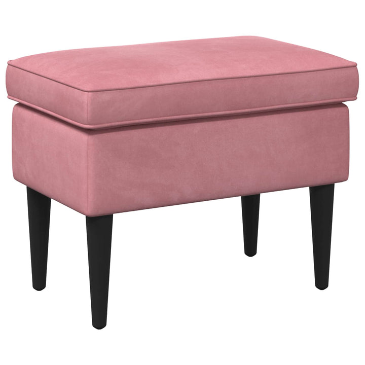 Fotpall Rosa 55 X 35 X 41 Cm Sammet