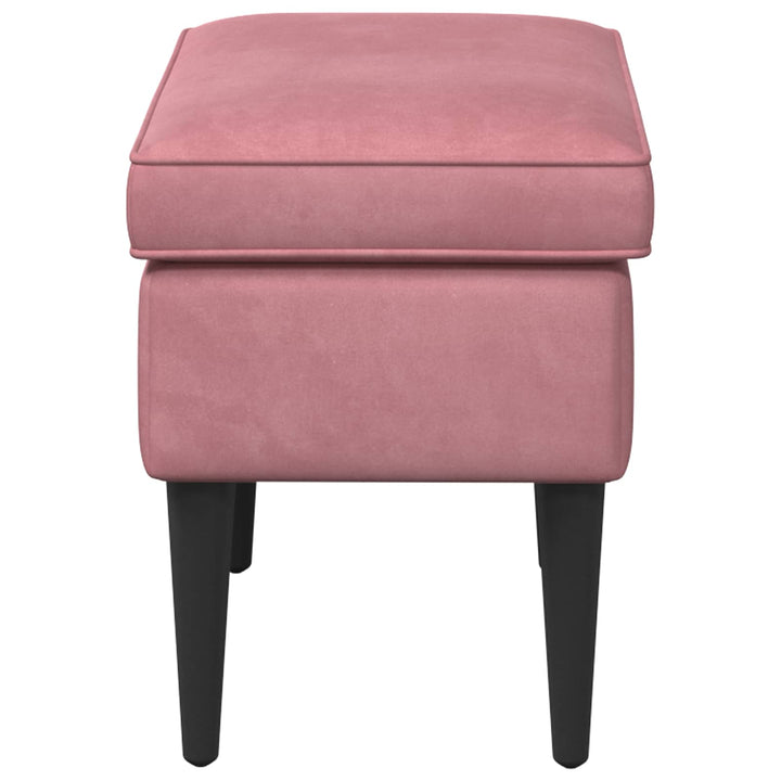 Fotpall Rosa 55 X 35 X 41 Cm Sammet