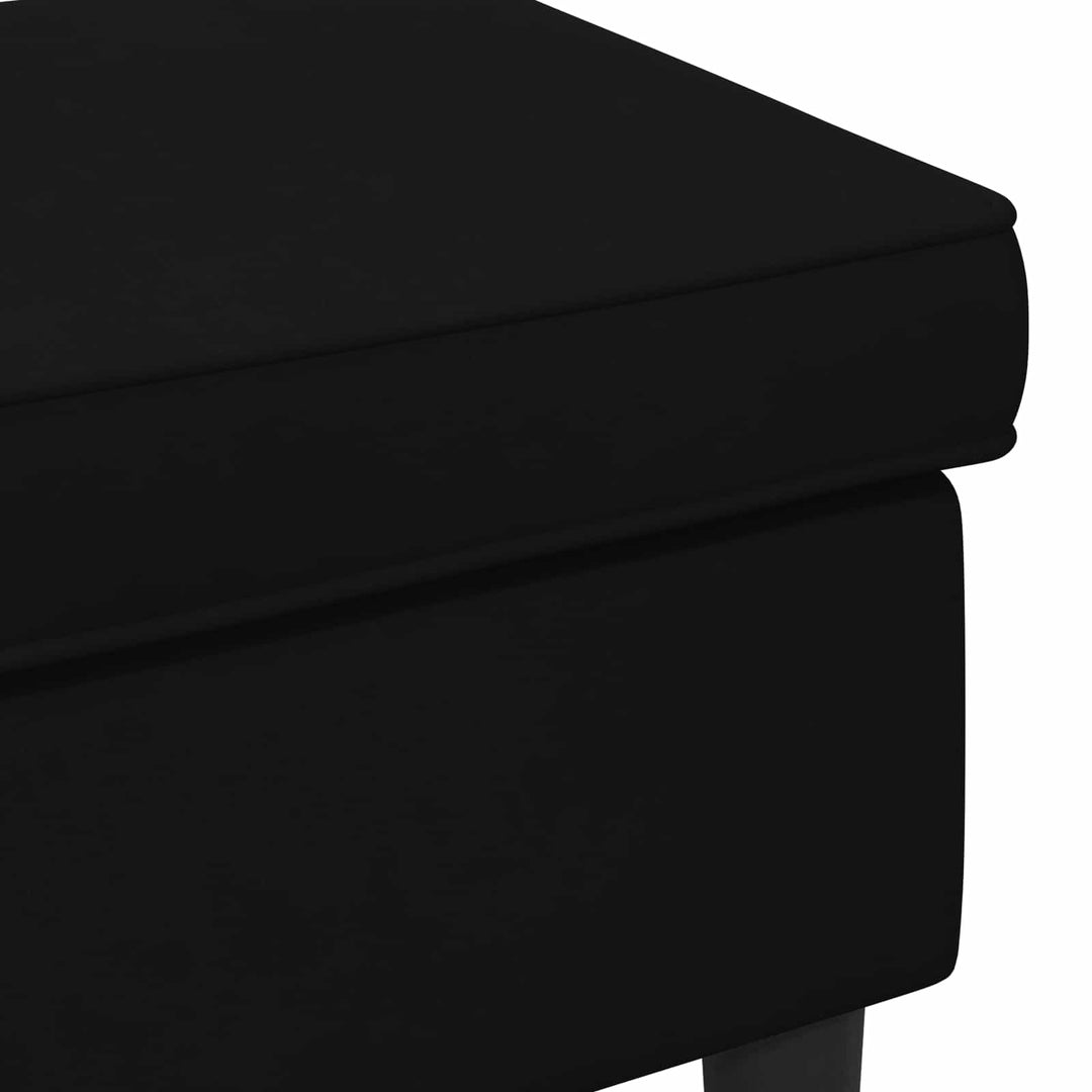 Fotpall Svart 55 X 35 X 41 Cm Sammet