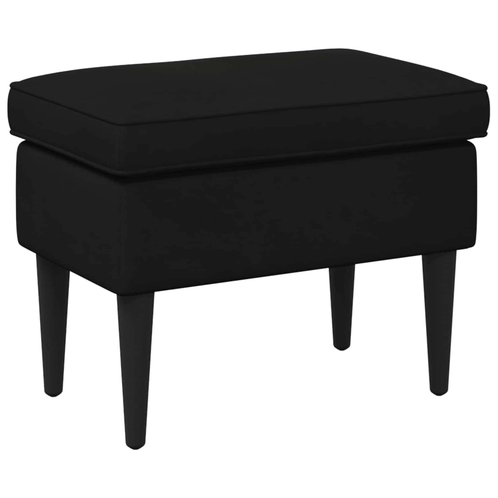 Fotpall Svart 55 X 35 X 41 Cm Sammet
