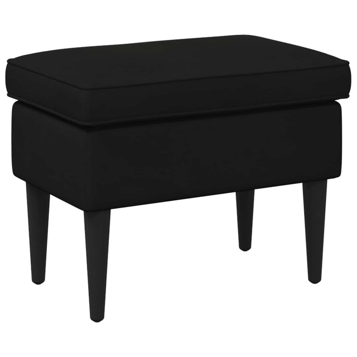 Fotpall Svart 55 X 35 X 41 Cm Sammet
