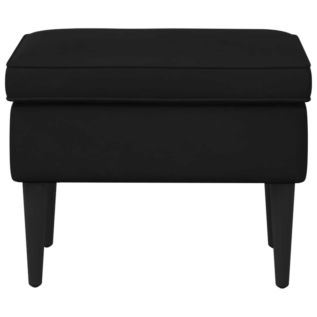 Fotpall Svart 55 X 35 X 41 Cm Sammet