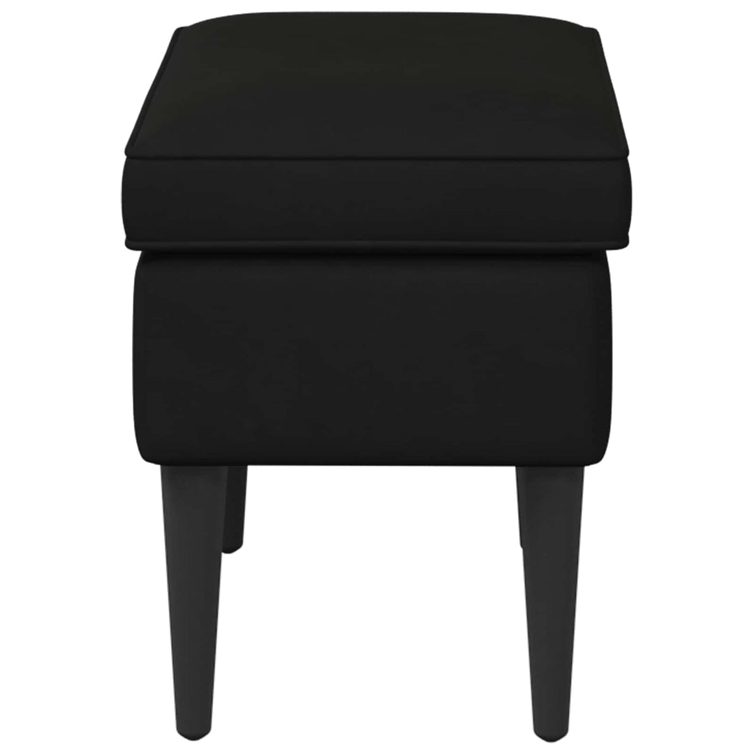 Fotpall Svart 55 X 35 X 41 Cm Sammet