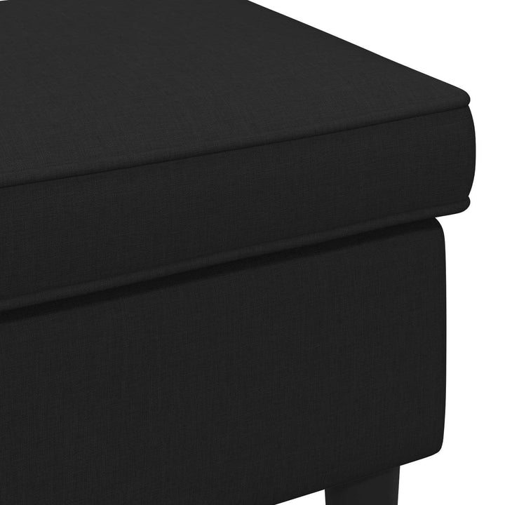 Fotpall Svart 55 X 35 X 41 Cm Tyg