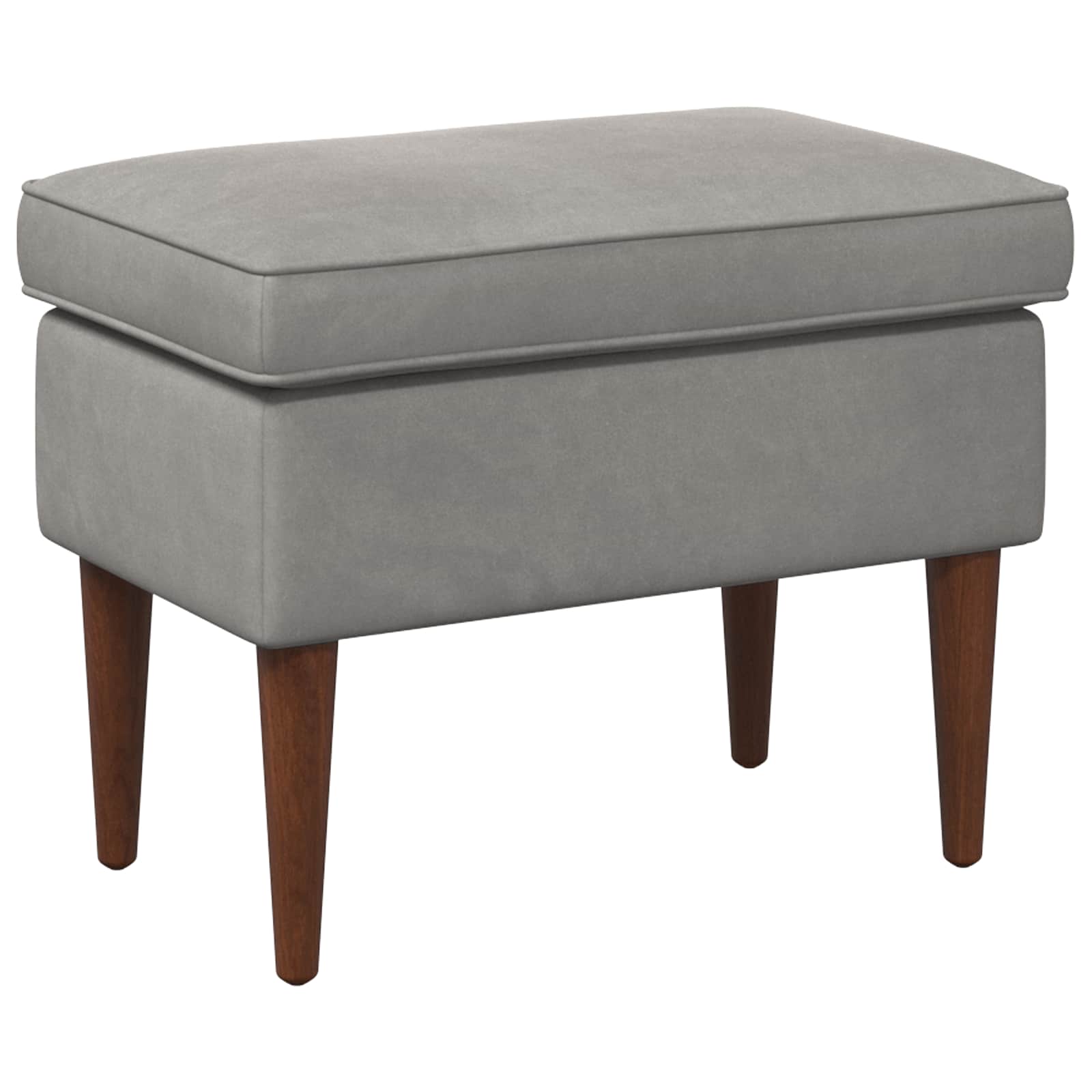 Fotpall Ljusgrå 55 X 35 X 41 Cm Sammet