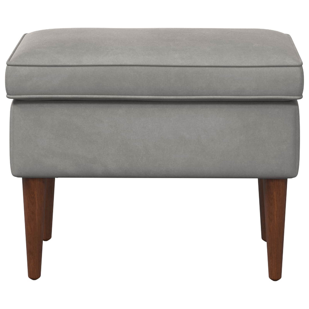 Fotpall Ljusgrå 55 X 35 X 41 Cm Sammet