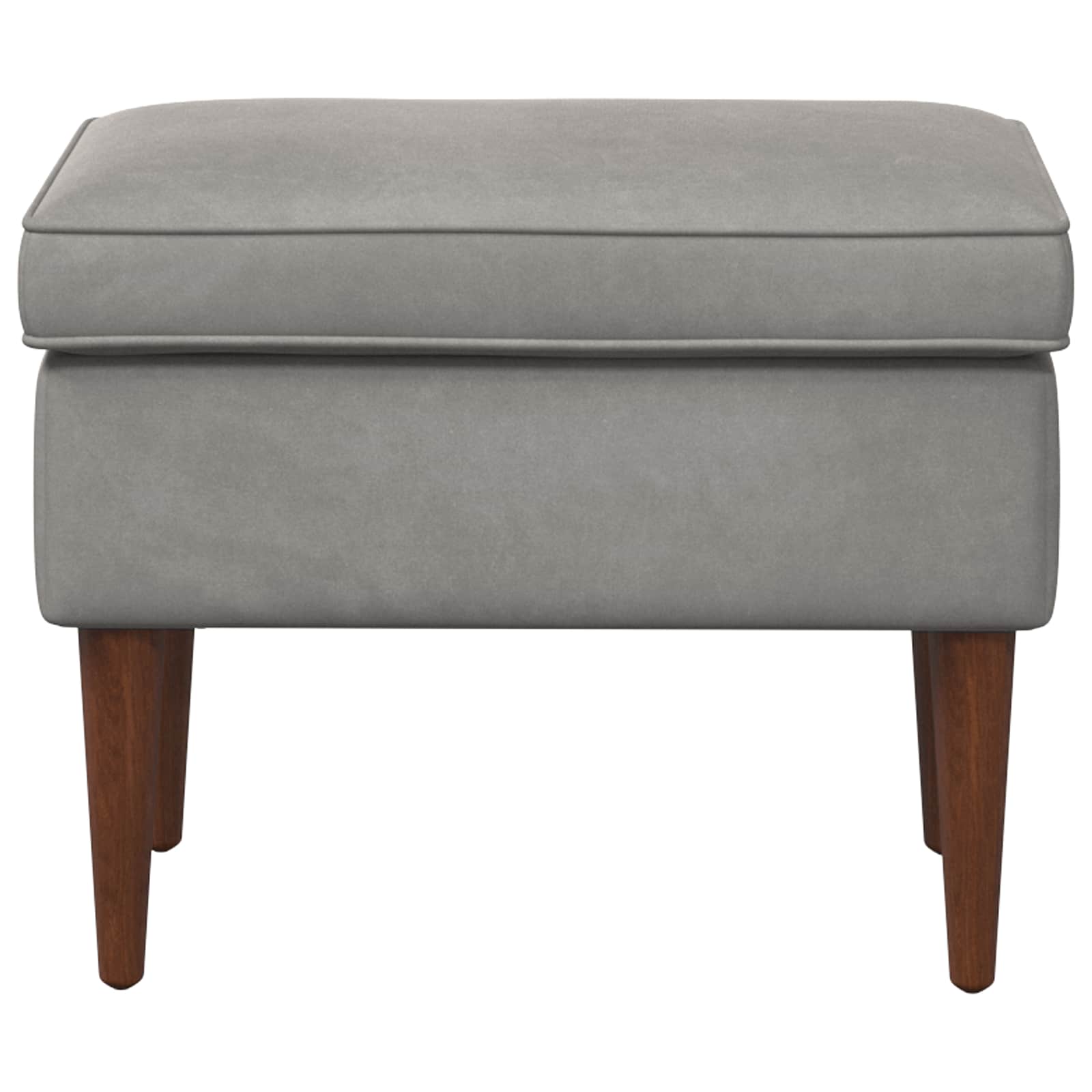 Fotpall Ljusgrå 55 X 35 X 41 Cm Sammet