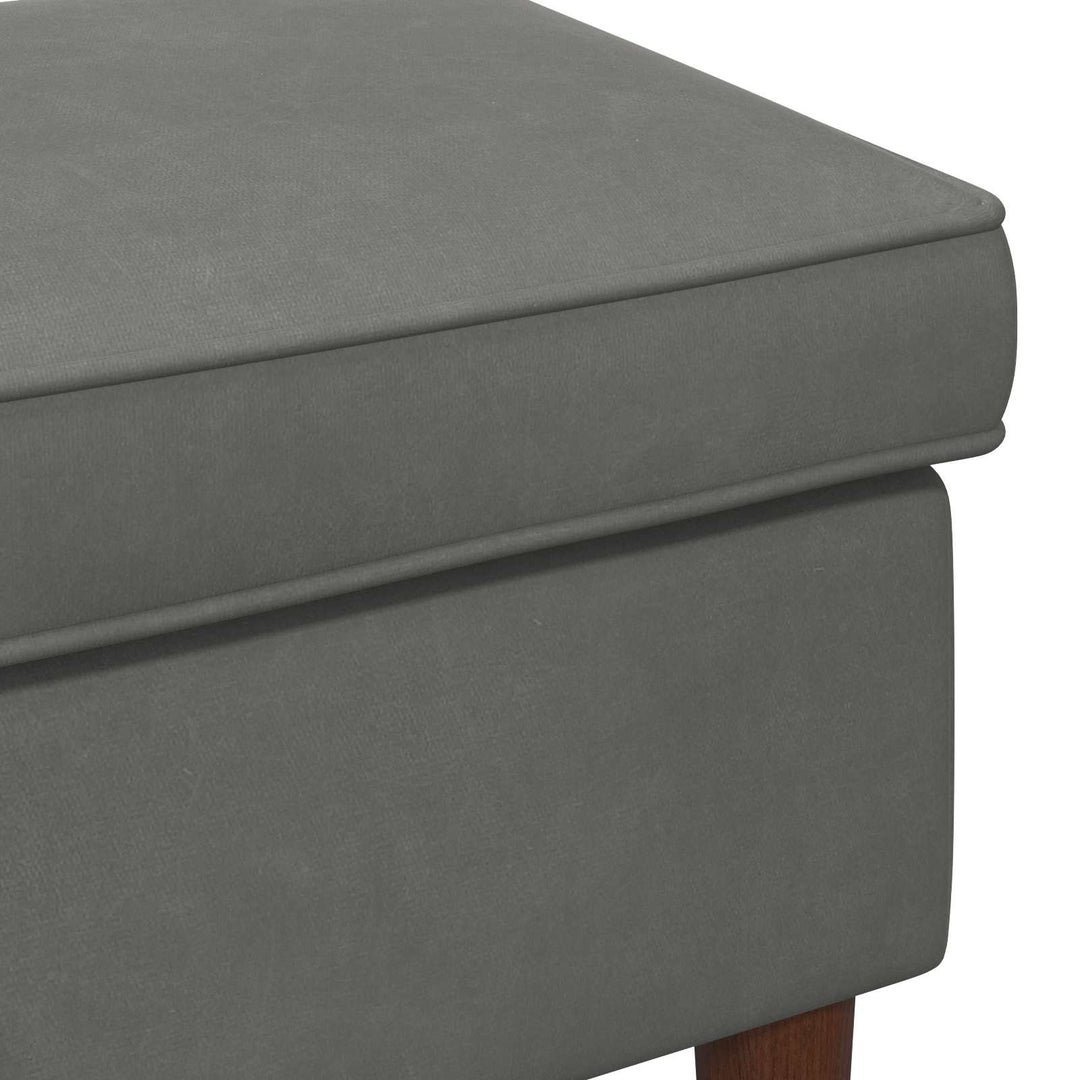 Fotpall Mörkgrå 55 X 35 X 41 Cm Sammet