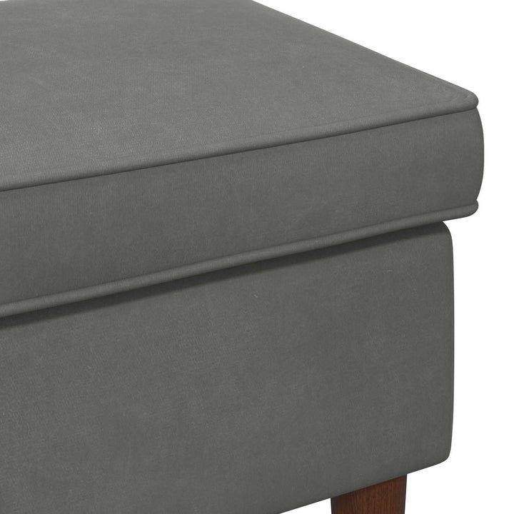 Fotpall Mörkgrå 55 X 35 X 41 Cm Sammet