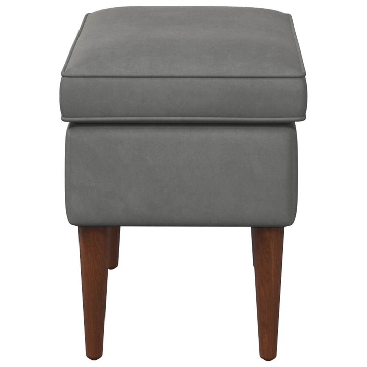 Fotpall Mörkgrå 55 X 35 X 41 Cm Sammet