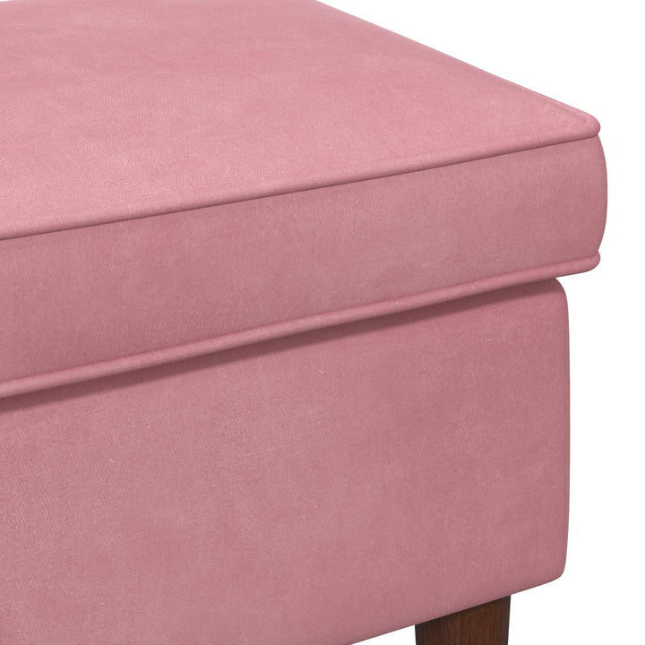 Fotpall Rosa 55 X 35 X 41 Cm Sammet