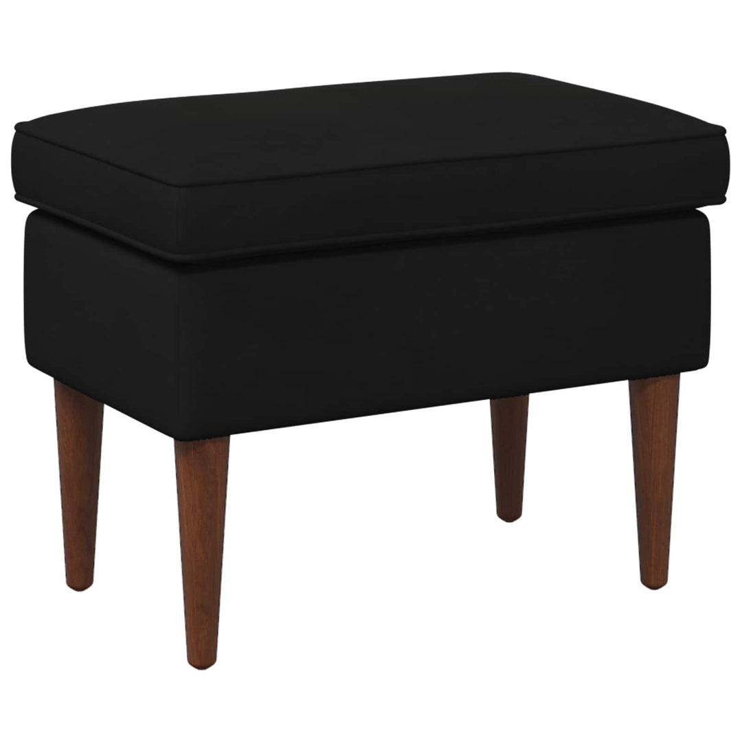 Fotpall Svart 55 X 35 X 41 Cm Sammet