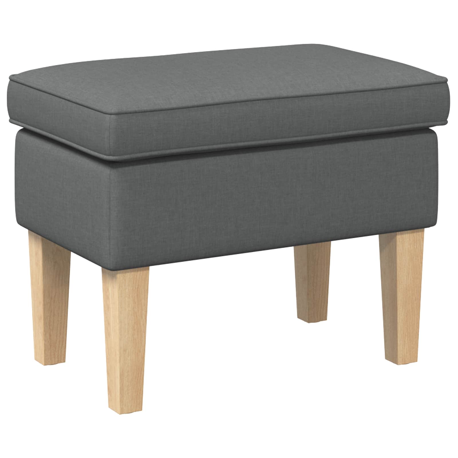 Fotpall Mörkgrå 55 X 35 X 41 Cm Tyg