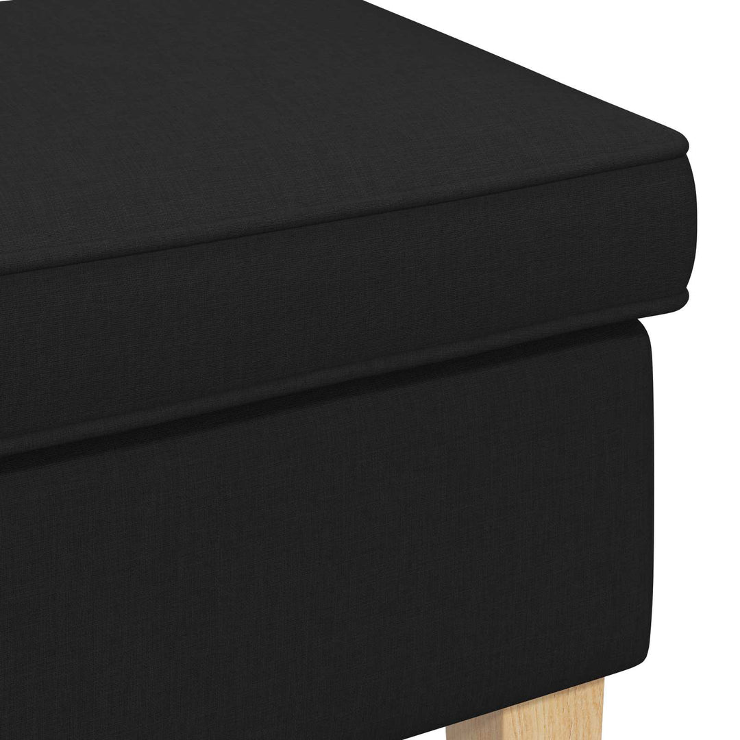 Fotpall Svart 55 X 35 X 41 Cm Tyg