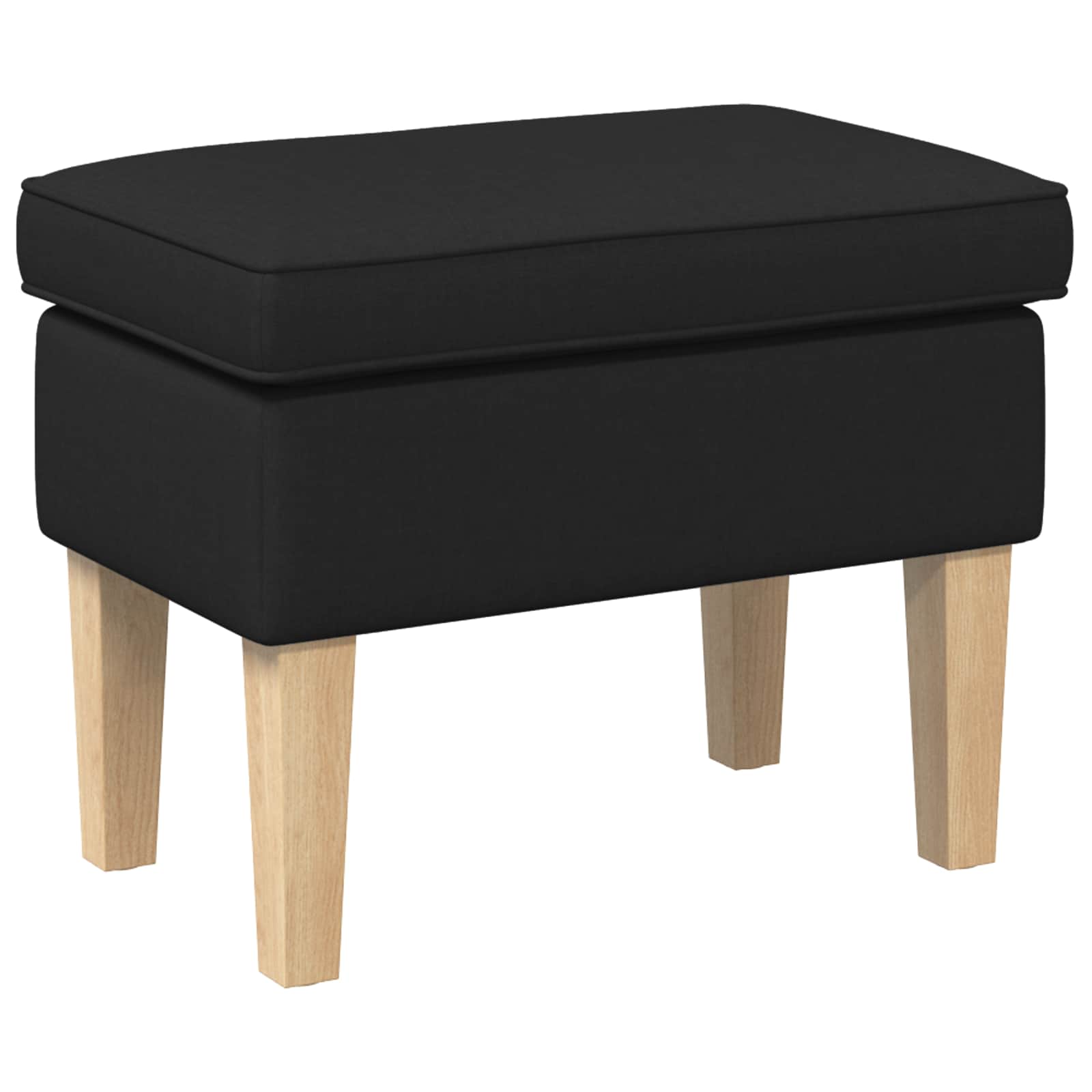 Fotpall Svart 55 X 35 X 41 Cm Tyg