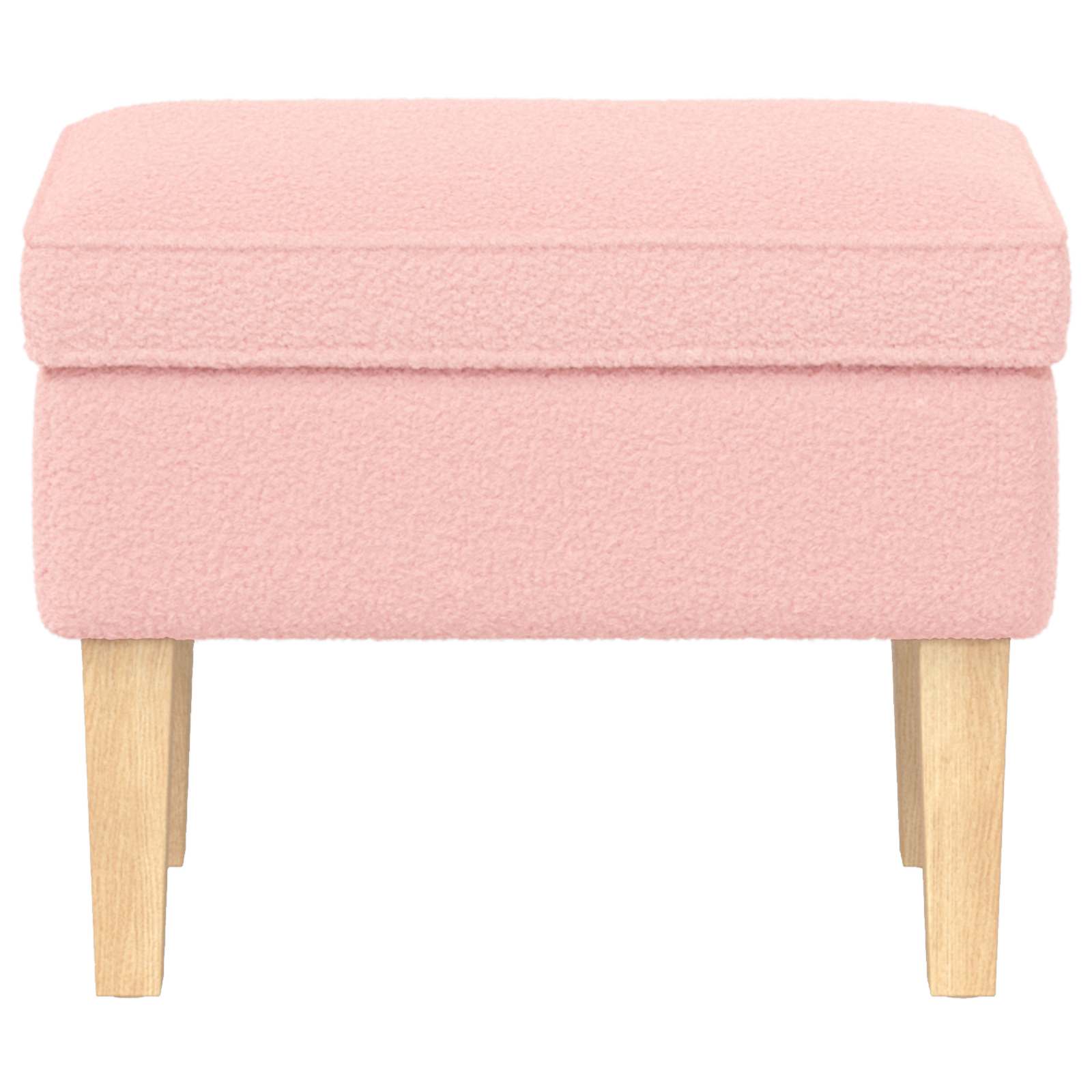 Fotpall Rosa 55 X 35 X 41 Cm Bouclé