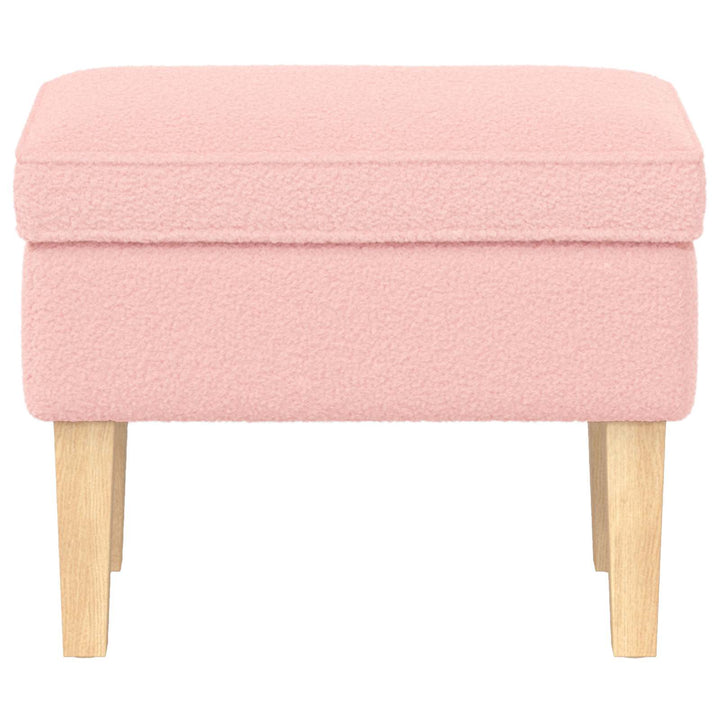Fotpall Rosa 55 X 35 X 41 Cm Bouclé