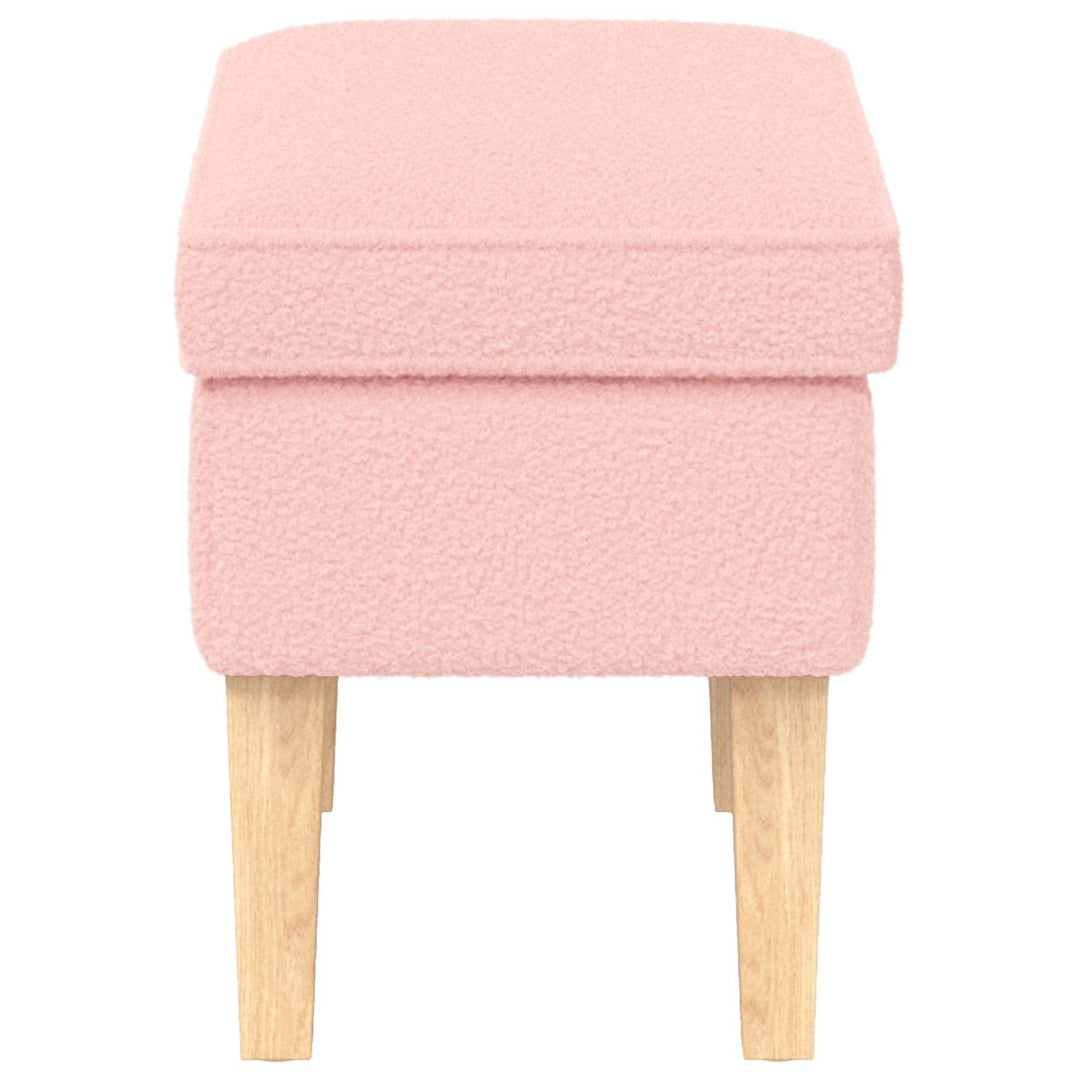 Fotpall Rosa 55 X 35 X 41 Cm Bouclé