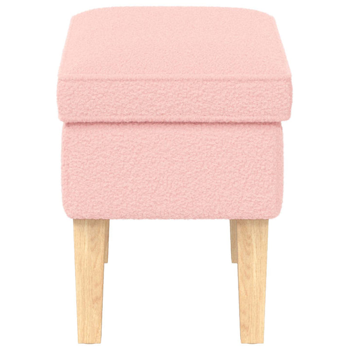 Fotpall Rosa 55 X 35 X 41 Cm Bouclé