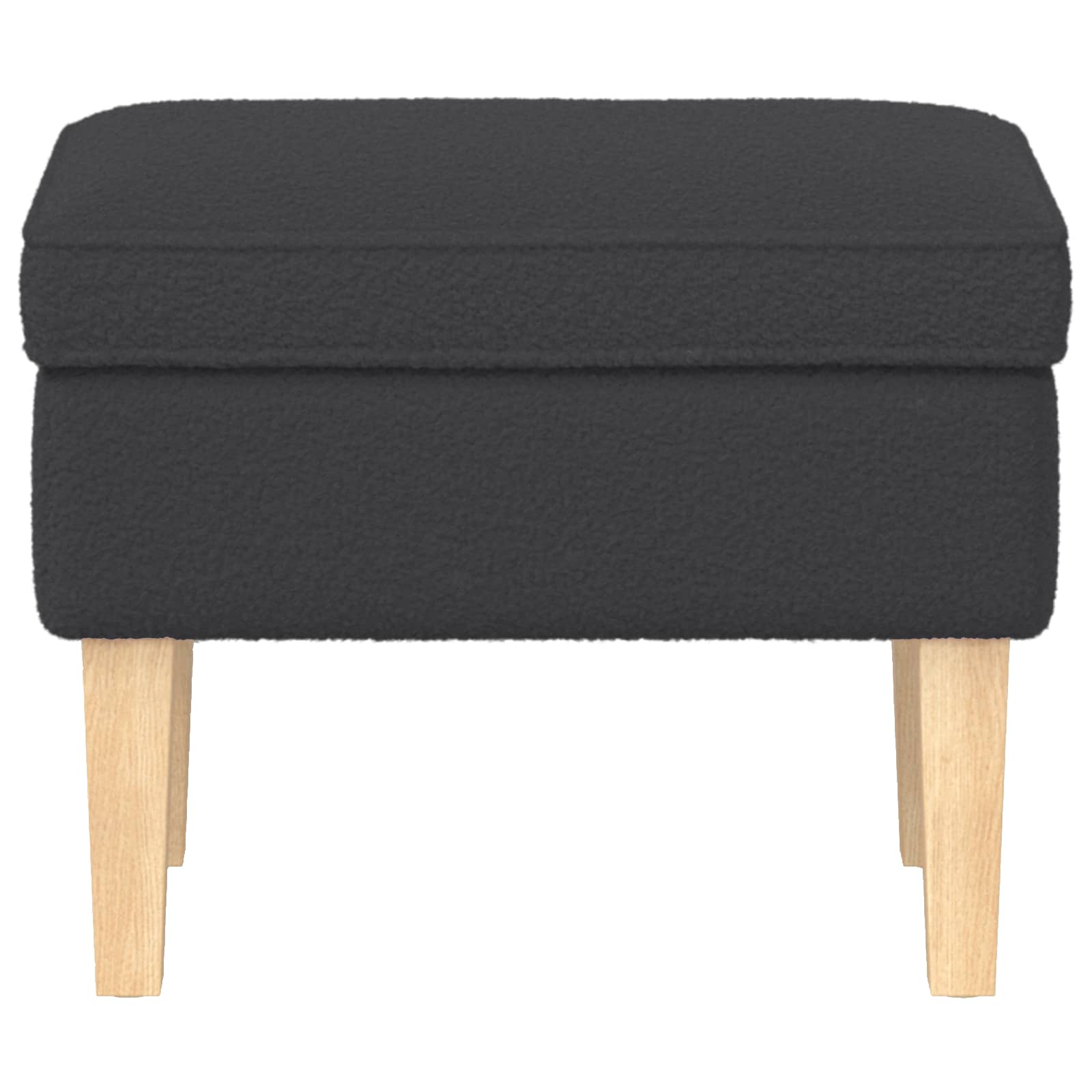 Fotpall Mörkgrå 55 X 35 X 41 Cm Bouclé