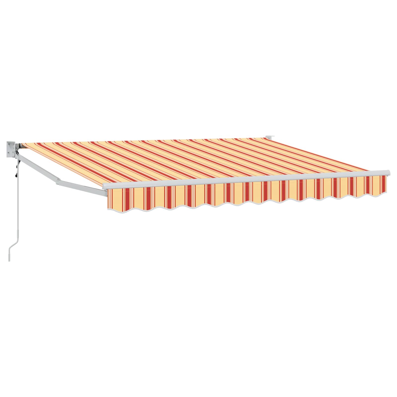 Utdragbar Markis Gul, Orange Och Vit 2,5 X 2 M