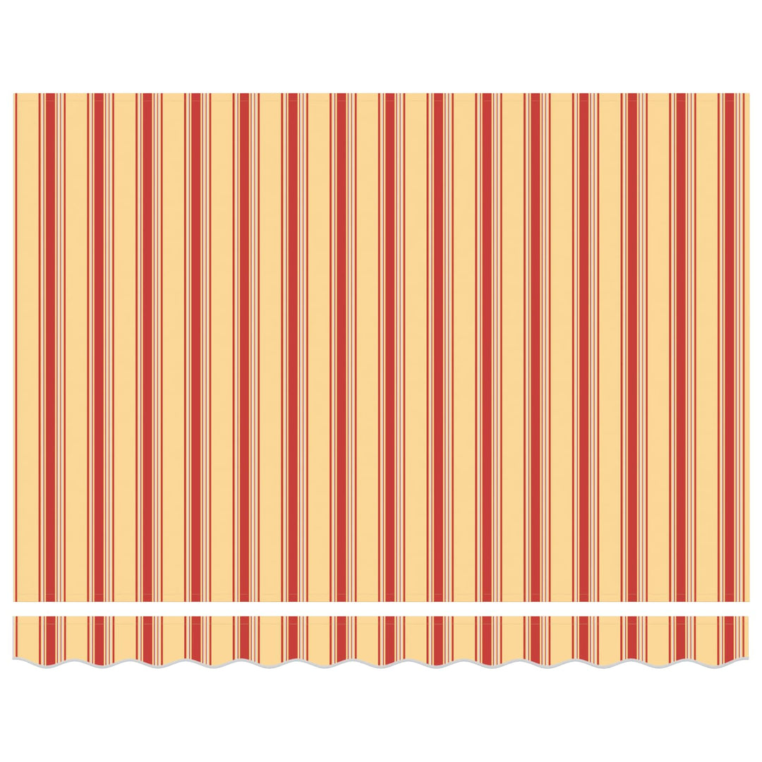 Utdragbar Markis Gul, Orange Och Vit 2,5 X 2 M