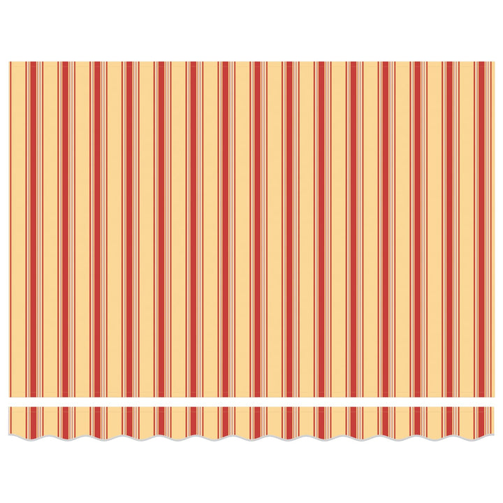 Utdragbar Markis Gul, Orange Och Vit 2,5 X 2 M