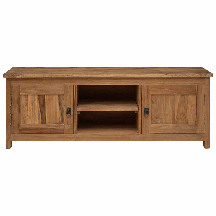 Tv-Bänk 110 X 30 X 40 Cm Naturlig Massivt Teakträ