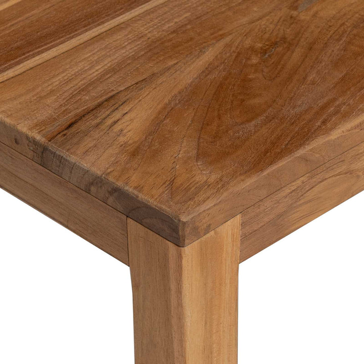 Konsolbord Naturlig 110 X 35 X 75 Cm Massivt Teakträ