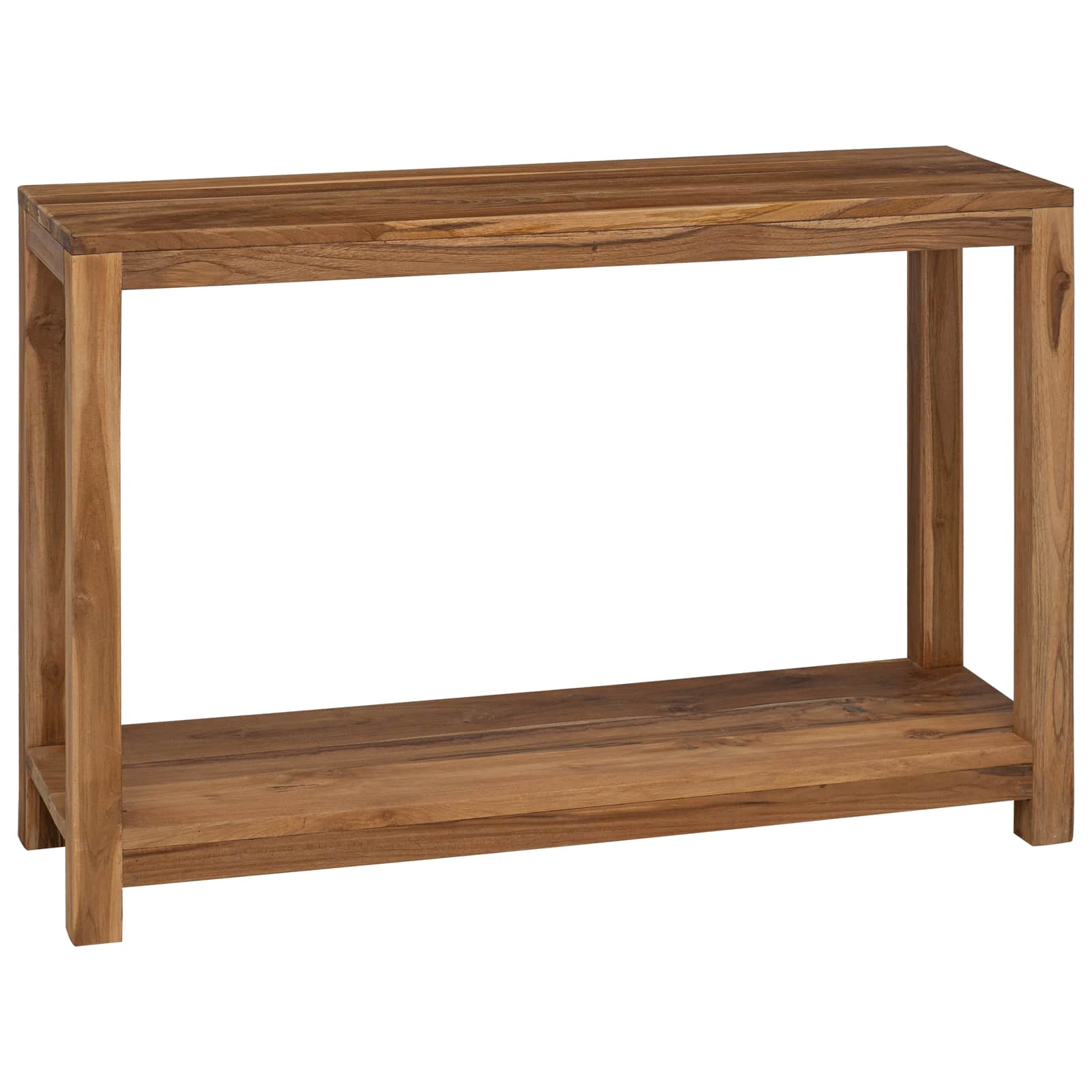 Konsolbord Naturlig 110 X 35 X 75 Cm Massivt Teakträ
