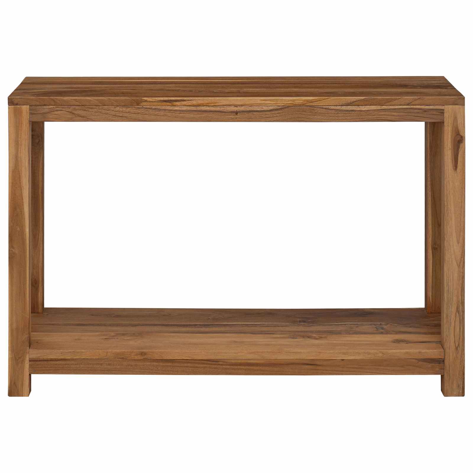 Konsolbord Naturlig 110 X 35 X 75 Cm Massivt Teakträ
