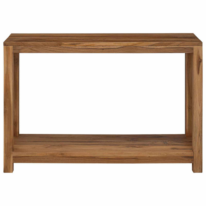 Konsolbord Naturlig 110 X 35 X 75 Cm Massivt Teakträ
