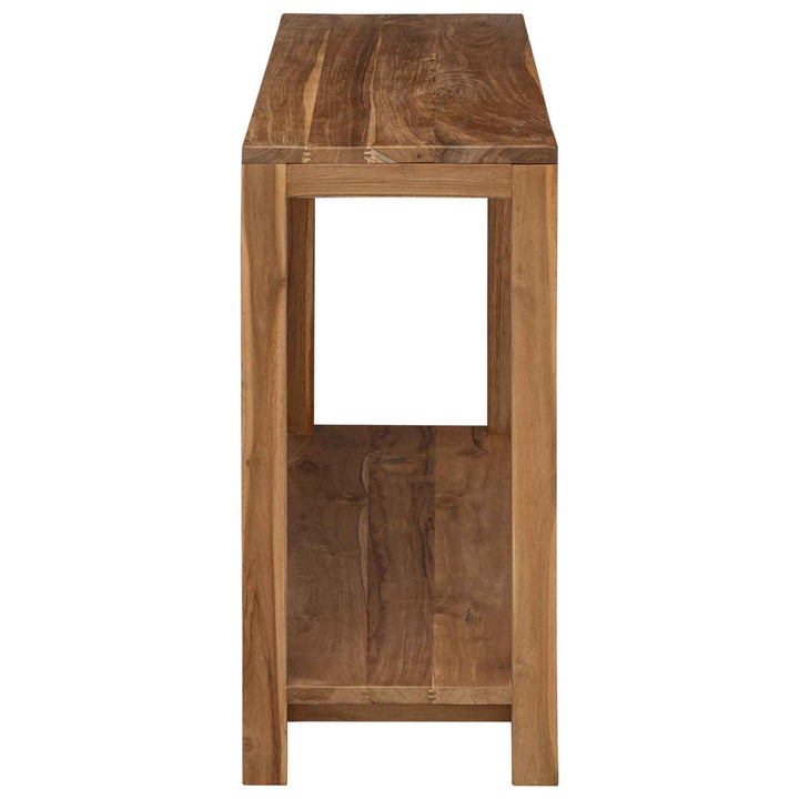 Konsolbord Naturlig 110 X 35 X 75 Cm Massivt Teakträ