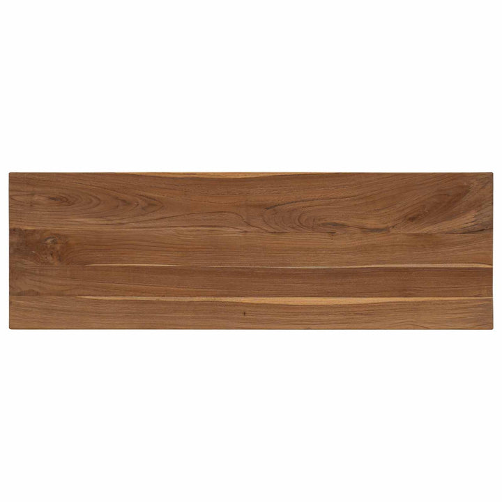 Konsolbord Naturlig 110 X 35 X 75 Cm Massivt Teakträ