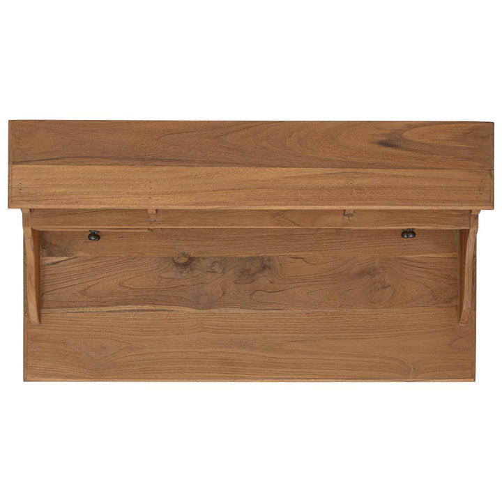 Skrivbord Naturlig 89,5 X 49,5 X 100 Cm Massivt Teakträ