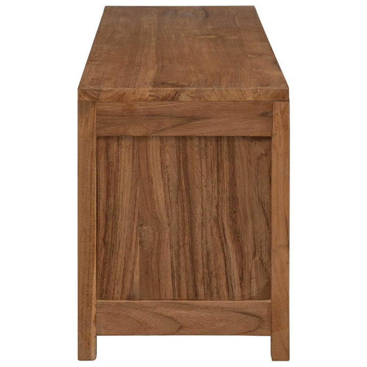 Tv-Bänk 110 X 30 X 40 Cm Naturlig Massivt Teakträ