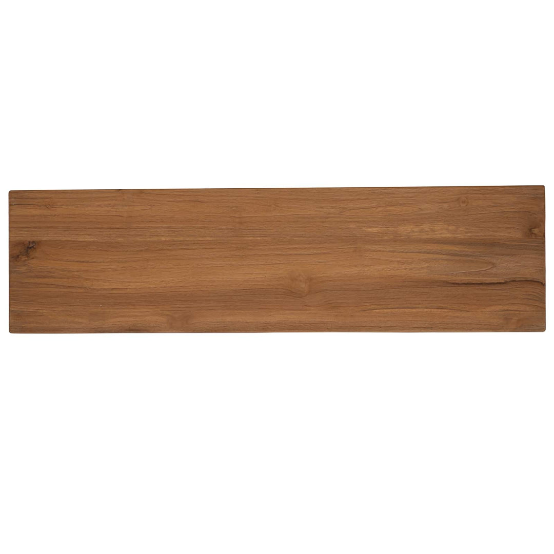 Tv-Bänk 110 X 30 X 40 Cm Naturlig Massivt Teakträ