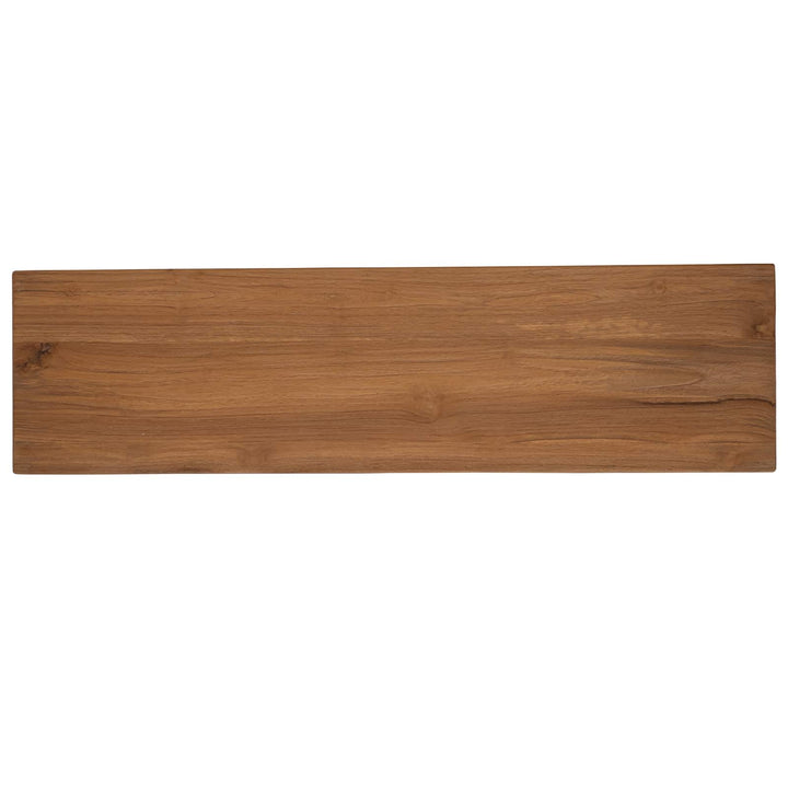Tv-Bänk 110 X 30 X 40 Cm Naturlig Massivt Teakträ