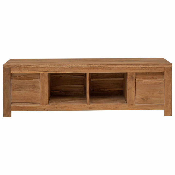 Tv-Skåp 110 X 30 X 35 Cm Naturlig Massivt Teakträ