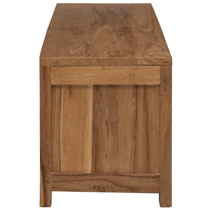 Tv-Skåp 110 X 30 X 35 Cm Naturlig Massivt Teakträ