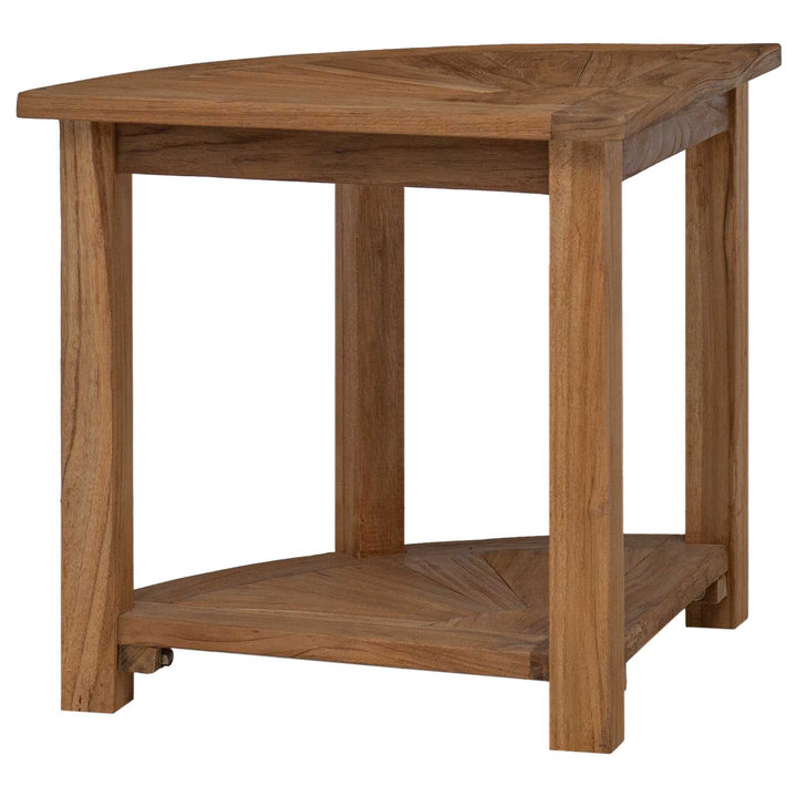 Badrum Sidobord Naturlig 45 X 45 X 46 Cm Massivt Teakträ