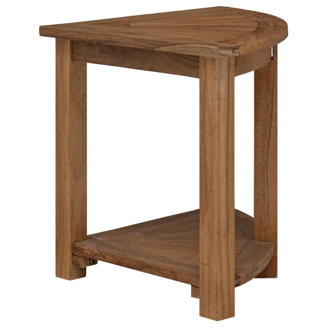 Badrum Sidobord Naturlig 45 X 45 X 46 Cm Massivt Teakträ
