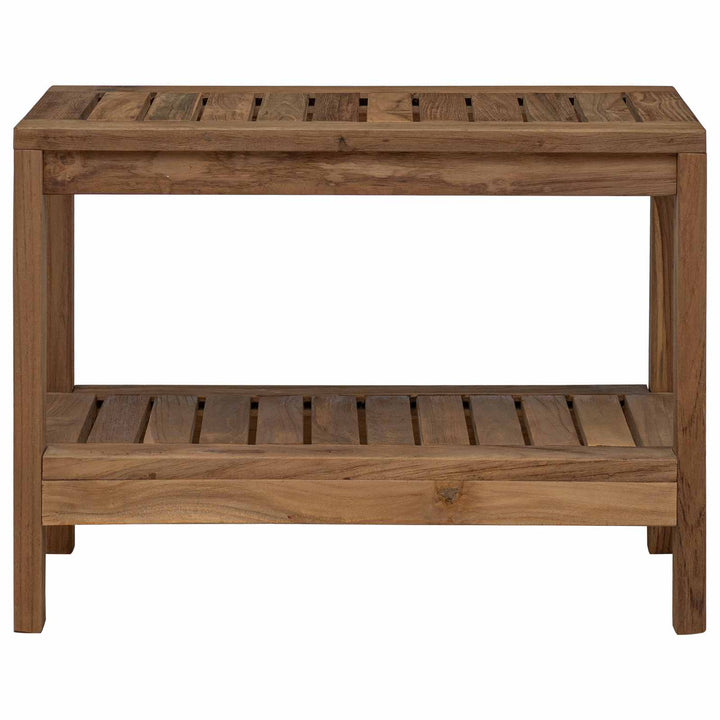 Badrums Sidobord Naturlig 60 X 30 X 45 Cm Massivt Teakträ