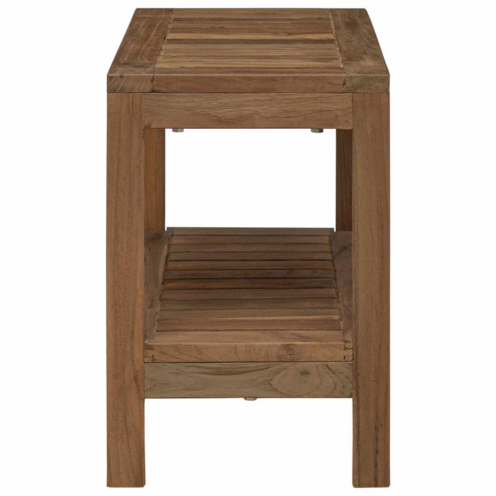 Badrums Sidobord Naturlig 60 X 30 X 45 Cm Massivt Teakträ