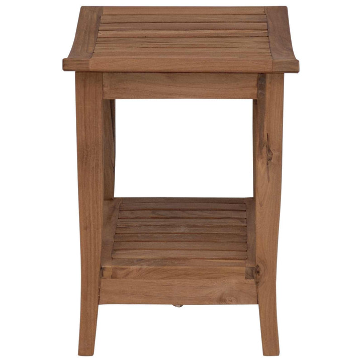 Badrum Sidobord Naturlig 50 X 35 X 45 Cm Massivt Teakträ