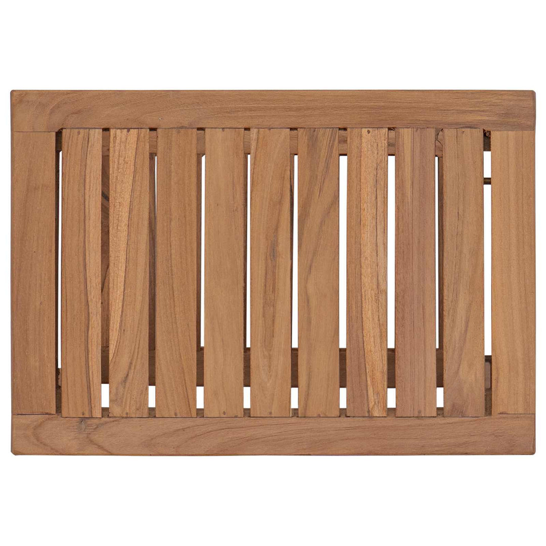 Badrum Sidobord Naturlig 50 X 35 X 45 Cm Massivt Teakträ