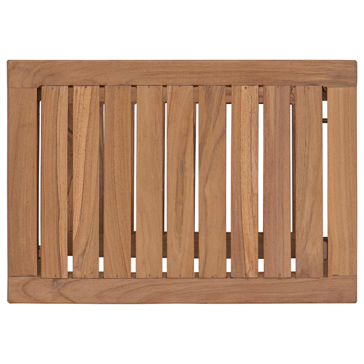 Badrum Sidobord Naturlig 50 X 35 X 45 Cm Massivt Teakträ