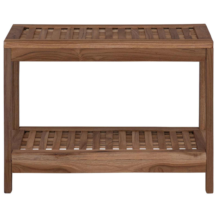 Badrum Sidobord Naturlig 60 X 30 X 45 Cm Massivt Teakträ