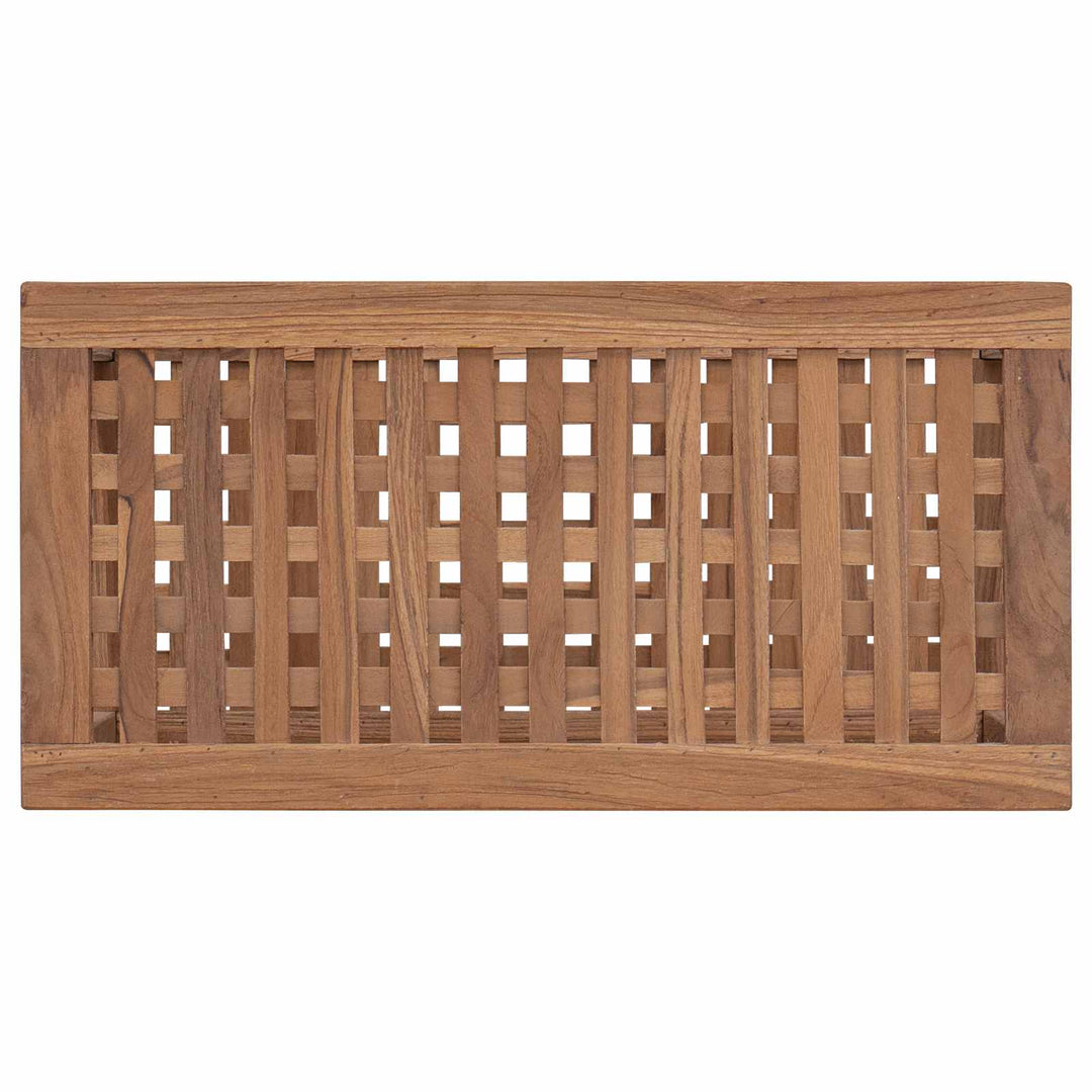 Badrum Sidobord Naturlig 60 X 30 X 45 Cm Massivt Teakträ